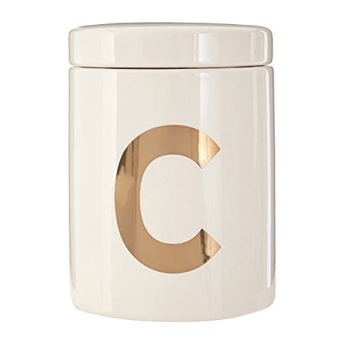 Image of Premier Housewares Mono Coffee Canister White Gold