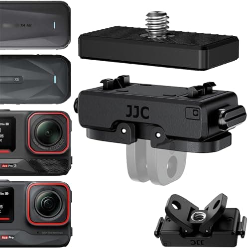 Image of Magnetic Mount Adapter Set for Insta360 X5 X4 Air X3 Ace Pro 2,Magnetic Quick Release Adapter for Insta 360 X5/X4/X3 & Ace Pro 2/Acepro/Ace with 1/4" 20 Extension Accessories for Selfie Stick & Tripod
