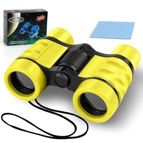 Image of OSDUE Kids Telescope Outdoor Toys, 4x30 High Resolution Binoculars for Kids' Educational Learning & Sports, Yellow