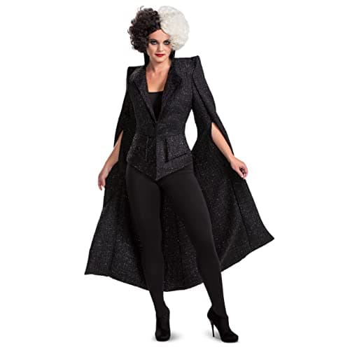 Image of Disguise 118549E De Vil, Official Disney Cruella Live Action Movie Finale Costume Outfit Adult Sized, Black, Large