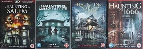 Image of HAUNTING QUADRILOGY 1-4 COLLECTION / 1. A HAUNTING IN SALEM (NORMAL + 3D VERSION) / 2. IN MASSACHUSETTS / 3. AT CYPRESS CREEK / 4. AT 1666 = ULTIMATE 4x DVD UK SET