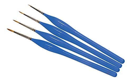 Image of Humbrol Model Paint Brushes - AG4304 Brush Pack - Detail Ergonomic Handle 00, 0, 1, 2 - 4 Pack Paint Brush Set for Art, Modelling Paint Brushes for Enamel & Acrylic Paints - Brushes for Painting Craft