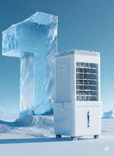 Image of Portable Air Conditioner, 3-in-1 Evaporative Air Cooler with 12L Water Tank & 3 Ice Packs, 70W Energy Efficient, 3 Speeds, 60° Oscillation, 35dB Quiet, Space-Saving Cooling Fan for Home, Office & Pets