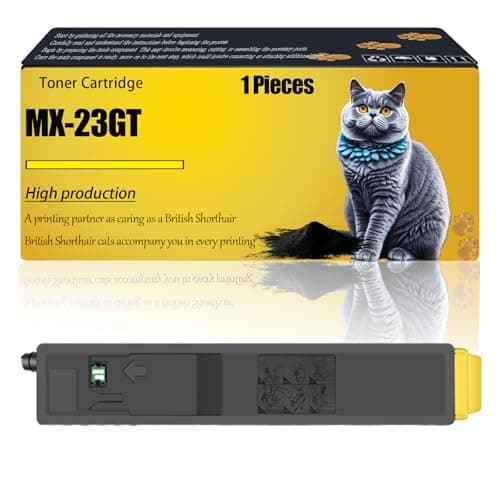 Image of WZLAD Toner Cartridge MX-23GT Compatible for Sharp MX-2614 MX-3111 MX-3114 MX-3116 Printers, MX23GTBA MX23GTCA MX23GTMA MX23GTYA Toner Cartridge Refills 18000 Pages (Yellow)