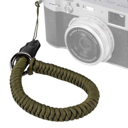 Image of SMALLIRG Camera Wrist Strap, Universal Braided Camera Hand Strap, Adjustable Safety Strap Compatible for DSLR or Mirrorless Camera, Green- 5054