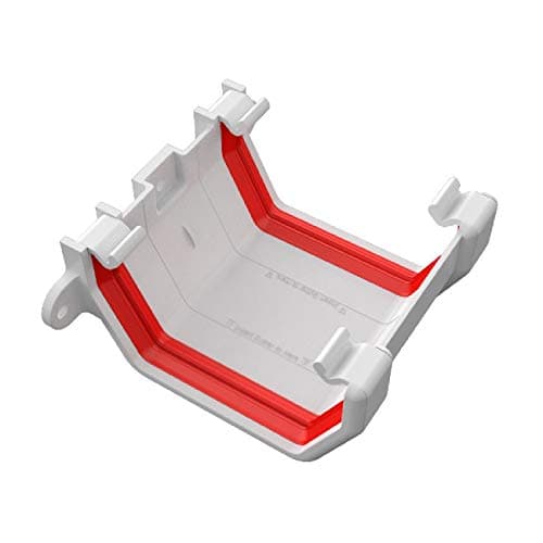 Image of Square White Gutter Union Joint, Freeflow 114mm Rain Water Systems