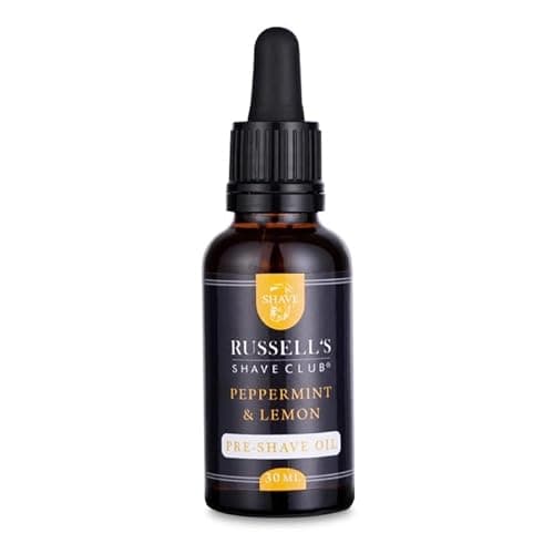 Image of Peppermint & Lemon Pre-Shave Oil, 30ml - Luxury Comfortable Shave - Combat Razor Burn and Shaving Irritation