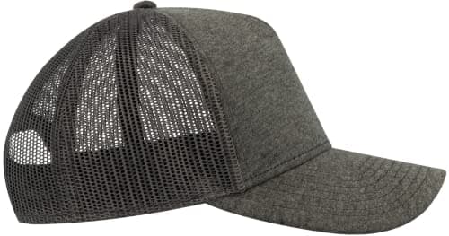 Image of COOZO Unisex Rapper Jersey Mid Visor Trucker Cap - Dark Grey - One Size