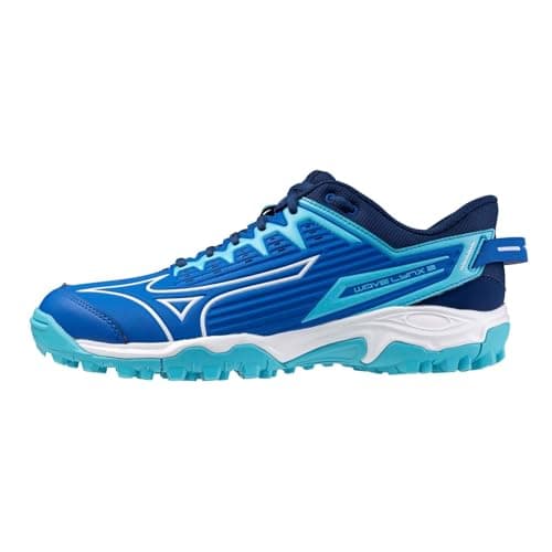 Image of Mizuno Mens Lynx 2 00 Hockey Shoes Mug Blue/White/Blue 10 (45)