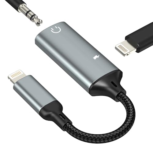 Image of Lighting to 3.5mm Headphone Adapter (2in1)for Iphone 14 13 Pro Max Lightning Aux Audio Jack for Apple MFi certification Charger Cable Cord Splitter Dongle Car Connector Wired for Ipad Adaptor Earphone