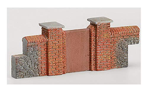 Image of Hornby R8979 Skaledale 00 Gauge Brick Walling - Gates & Piers, Red