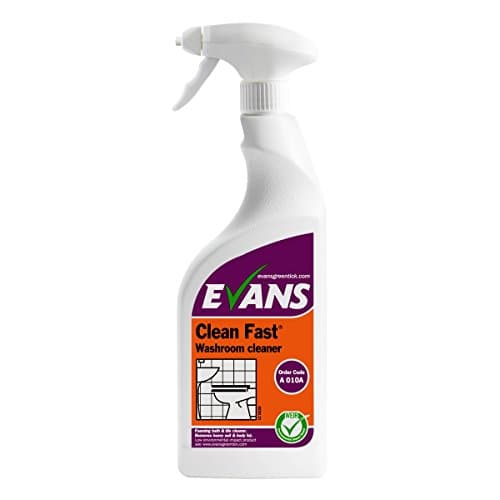 Image of Evans Vanodine BCV003-75 Clean Fast Heavy Duty Washroom Cleaner, RTU 750 mL (Pack of 6)