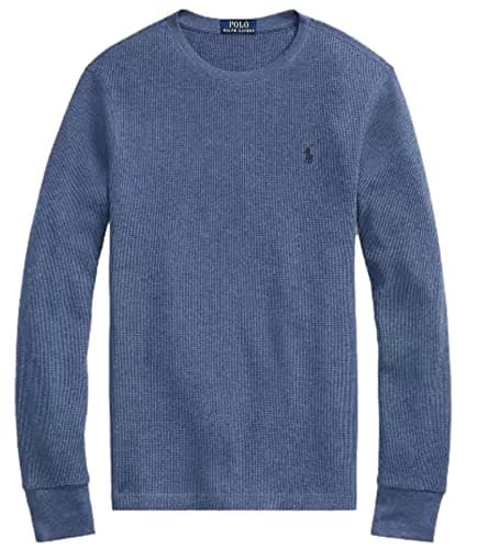 Image of Ralph Lauren Polo Men's Long-Sleeved T-Shirt/Sleepwear/Thermal, Derby Blue Heather, Large