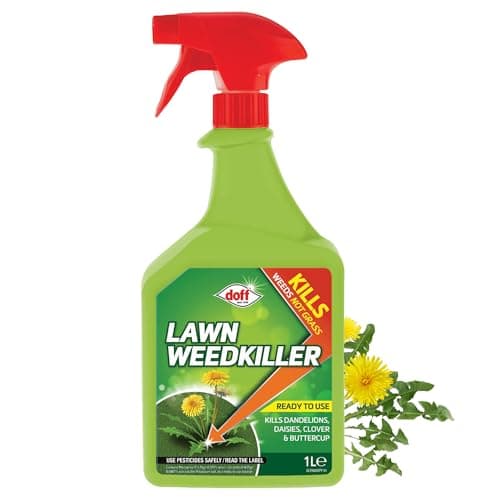 Image of Thompson & Morgan Doff Lawn Weedkiller Spray Bottle Specially Formulated Ready to Use, 1 x Doff Lawn Weedkiller 1L by Thompson and Morgan, Multicolor