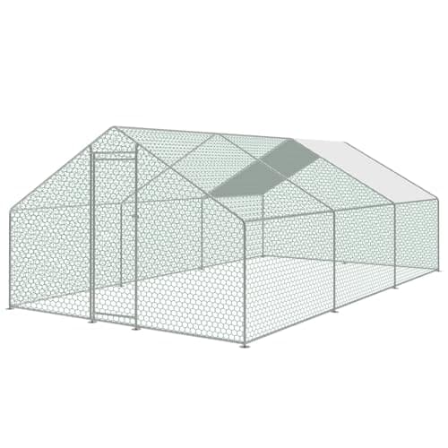 Image of KCT 6x3m Walk In Chicken Run Large Metal Coop Outdoor Enclosure Pen for Poultry Duck Rabbit Pet Dog Cat