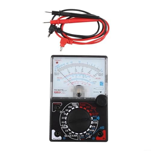 Image of Analogue Multimeter With Needle, AC DC Voltage Current Resistance, Continuity Test Meter With Buzzer Light, HFE Transistor Gain, Pocket Electrical Tester For Engineers