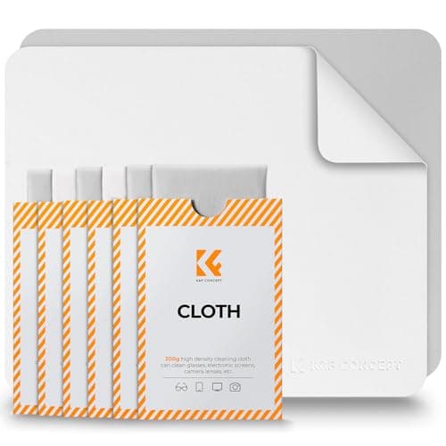 Image of K&F CONCEPT Glasses Cleaning Cloth | Premium Microfiber Cleaning Cloths, Lens Cleaning Cloth for Camera Lenses, Eyeglasses, Screens, Cameras, Tablets -Washable, 6 Pack, 6 x 7 inches (15 x 18 cm)