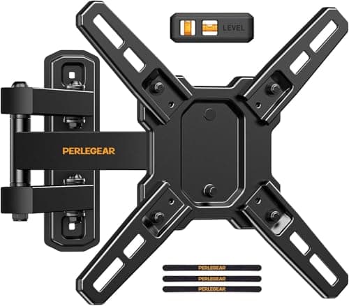 Image of Perlegear TV Wall Bracket for Most 13-42 inch TVs up to 25kg, Full Motion TV Wall Mount Swivels/Tilts/Extends/Rotates/Max VESA 200x200mm