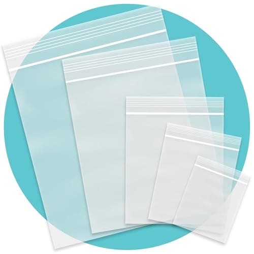 Image of Triplast Grip Seal Clear Plastic Bags - Pick Qty & Size: 1000 x G14 (10x14") - Multipurpose Resealable Polythene Pouches - Click & Seal Food Safe Large Freezer Bags for Batch Cooking Food Storage