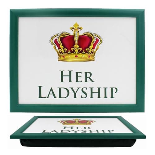 Image of The Leonardo Collection Her Ladyship Laptray Small For Food Serving & Breakfast | Comfortable Bean Bag Lap Trays With Cushion | Durable Food Tray For Eating On Lap | Ideal Laptrays For Home & Adults