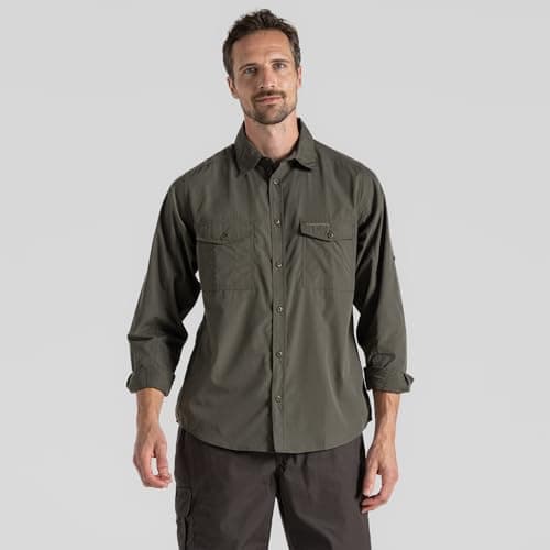 Image of Craghoppers Mens Kiwi Ls Hiking Shirt, Cedar, XXL EU