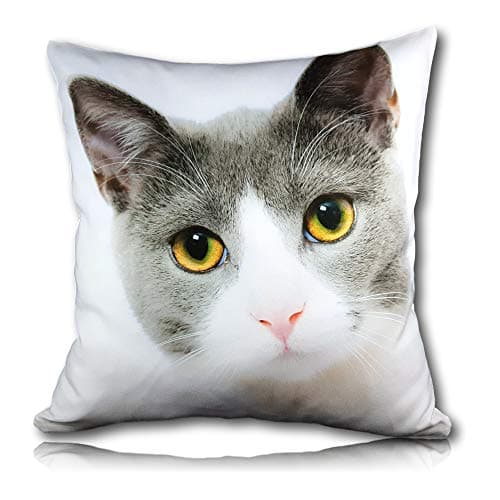 Image of Personalised Cushion Cover Printed Photo Gift Custom Made Large Print (16" x 16") (40cm x 40cm) Printed Picture Pet, Dog, Cat, Fathers Day