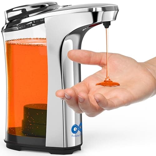 Image of Everlasting Comfort Automatic Soap Dispenser, Touchless - No Drip Hand Soap Dispenser with Adjustable Output, Motion Sensor - Liquid Hand Wash, Hand Sanitizer Dispenser for Bathroom, Kitchen (500ml)
