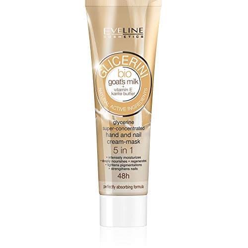 Image of Eveline Glycerine 5 in 1 Organic Hand Cream Mask with Goat’s Milk and Vitamin E, 100 ml