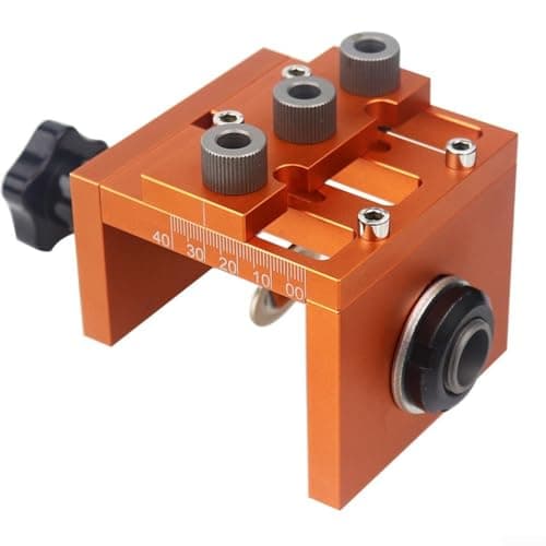 Image of 3-in-1 Pocket Hole Jig Tool with 6mm 8mm 10mm 15mm Drill Bits for Workshop Use and Wood Project Builds (A)