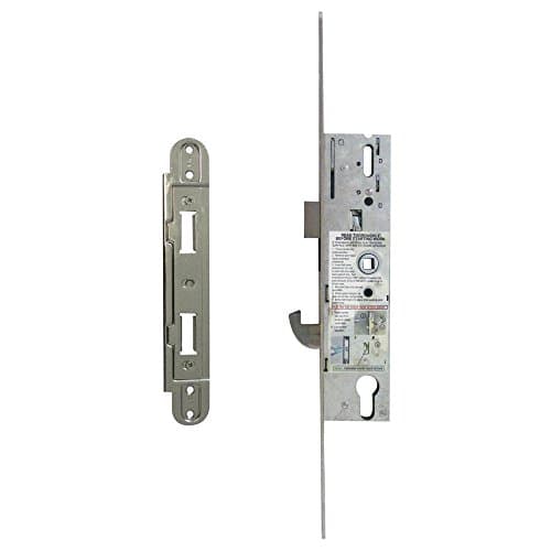 Image of Yale YDM-ONPVC-H45SF Doormaster Overnight Replacement Lock with YS170 Split Follower, 45mm Backset, 16mm Faceplate, Steel Finish, Suitable for PVCu Doors