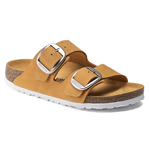 Image of Birkenstock Women's Arizona Big Buckle Sandal orange Size: 5-5.5 Narrow Women/3-3.5 Narrow Men