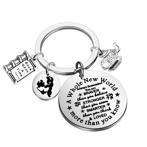 Image of Magic Genie Lamp Keychain Magic Lamp Gift Jasmine And Aladdins Fans Gifts A Whole New World Gifts Princess Jasmine Keychain