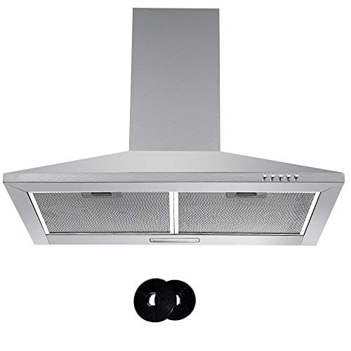 Image of Cookology 70cm Extractor Fan, Chimney Cooker Hood in Stainless Steel & Filters