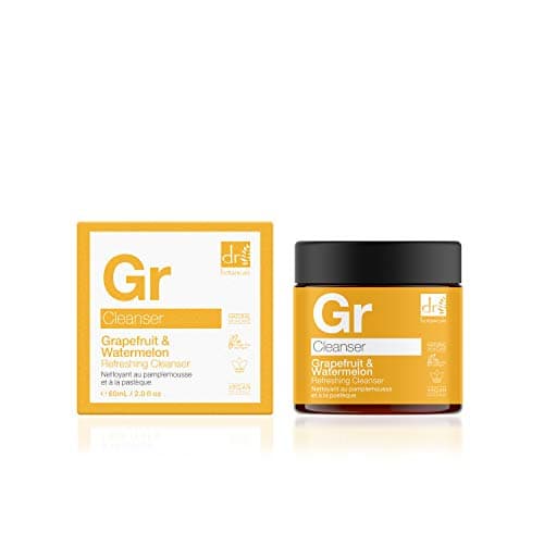 Image of Dr Botanicals Natural Vegan Superfood Facial with Vitamins Watermelon. Balances excess oil gives smooth brighter fresher looking skin 60ml, Orange, Cleanser (Grapefruit & Watermelon)