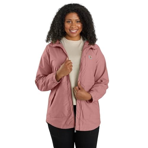 Image of Carhartt Women's Rain Defender Relaxed Fit Lightweight Coat, Rose Tint, L