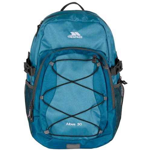Image of Trespass Mens Backpack Albus - Perfect Rucksack for School Hiking Camping or Work, 30 Litre with Padded Straps, Multi Function With Internal Pockets