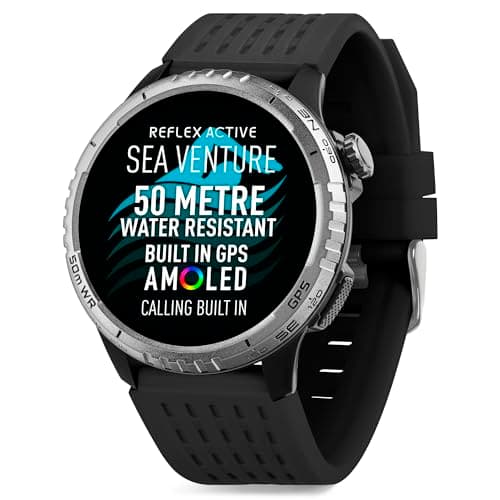 Image of Reflex Active Sea Venture 50m Swim-Safe AMOLED GPS Black Strap Smart Watch