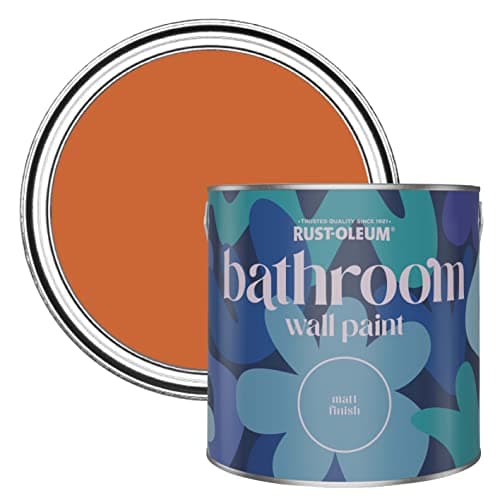 Image of Rust-Oleum Orange Water-Resistant Bathroom Wall & Ceiling Paint - Tiger Tea 2.5L