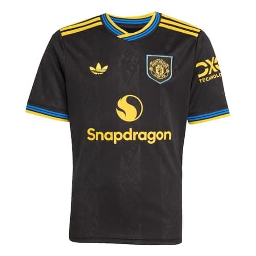 Image of adidas Kids Manchester United Third Shirt 2025 2026 Juniors Black 7-8 Years