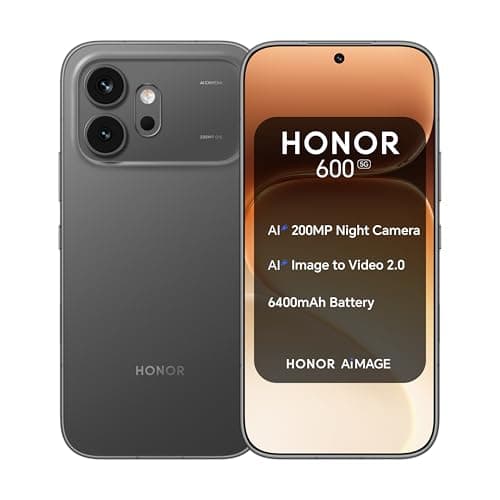 Image of HONOR 600 5G Mobile Phone | 200MP Ultra-clear Night Camera | 6400mAh Battery | 8GB RAM 256GB | IP68 IP69 IP69K Water and Dust Resistance | Next-Gen Snapdragon 7 Chip | Dual SIM | UK Warranty