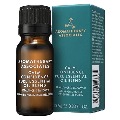Image of Aromatherapy Associates Calm Confidence Pure Essential Oil 10ml - Blue Tansy, Sandalwood & Jasmine | Diffuser Oil for Stress Relief & Emotional Balance | Confidence Boosting Wellness Blend | Vegan