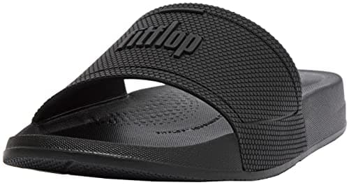 Image of Fitflop Women's Iqushion Pool Sliders, All Black, 6