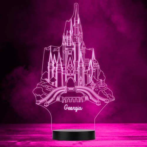 Image of Princess Prince Castle Fairytale Personalised Gift Colour Change LED Night Light | Personalised Gift for Home, Lamp Room Décor | Kids & Adults Night Lights with Name | Personalised Gift for Bedroom |