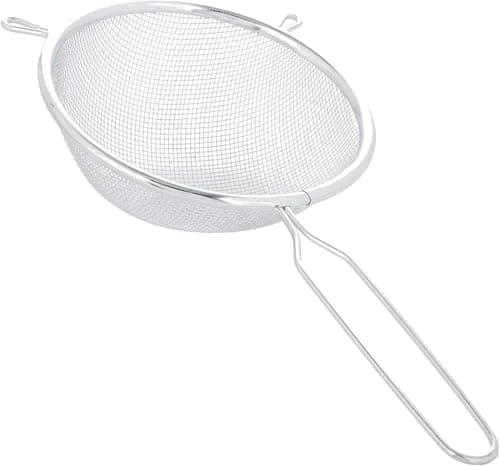 Image of Chef Aid 24cm / 9.5 Inch Long Handled Metal Sieve, Kitchen Essential Tool and Ideal for Straining, draining, Washing and Wide Range of Foods, with a fine mesh for Ease of use