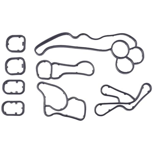 Image of BIAREN Engine Oil Cooler Gasket Seal Kit For BMW F20 F21 E90 E91 F30 F31 F32 F33 F36 F10 F11 X1 X3 X4 X5 X6 11428580680 11428580681 11428580682 11428516396, N47 N57 Engines