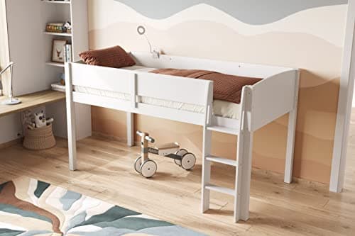 Image of Flair Loop Wooden Mid Sleeper Cabin Bed - White