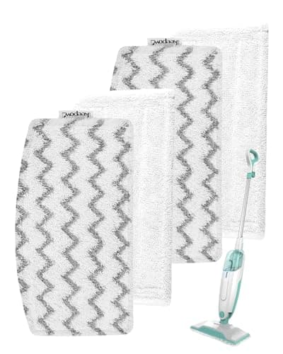 Image of KEEPOW 4Pcs Steam Mop Pads Replacement for Shark Steam Mop S1000 S1000A S1000C S1000WM S1001C, Microfiber Washable Pads Refill Soft Steam Cleaner Pad,With New white Mop Pads and Laundry Bag