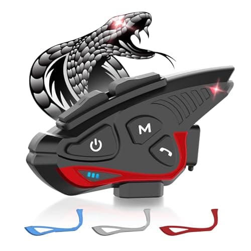 Image of Moman Motorcycle Intercom Headset, CP-S 8 Riders 2000M Group Helmet Communication System Universal Pairing with Noise Cancellation Music Sharing Waterproof 1 Pack, Helmet-Intercom-Headset-Motorbike