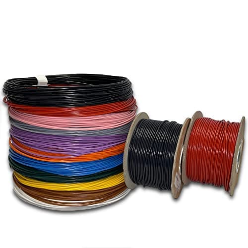 Image of MKGT 12V 24V Single Core Automotive 1.0mm² 2.0mm² Stranded Copper Cable Thin Wall Wire 16.5/25 Amps (PURPLE 2.0mm², 50M Roll)