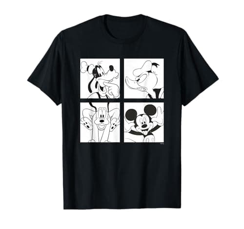 Image of Mickey Mouse Donald Duck Goofy Pluto Boxed T-Shirt